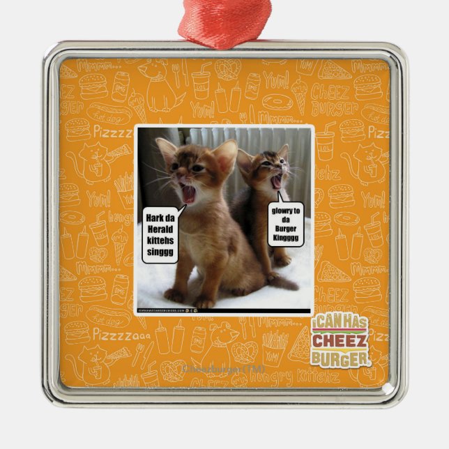 Kitteh Liede Ornament Aus Metall (Vorne)