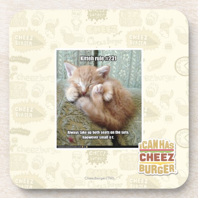 Kitteh Regel #231 Untersetzer (Vorderseite)