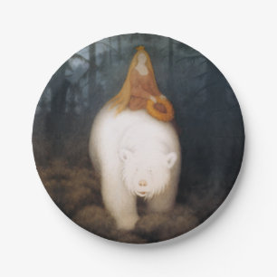 Kittelsen - White-Bar King Valemon Pappteller