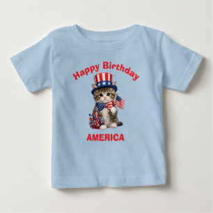 Kitten (1a) Patriotisches Kinder T-Shirt