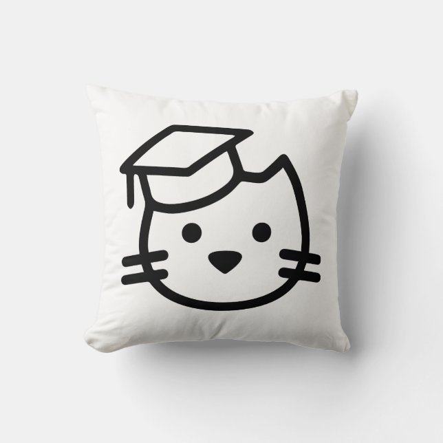 Kitten Academy Plain Logo Lancer Oreiller (Recto)