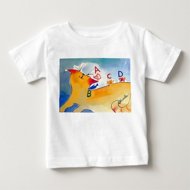 kitten and alphbet baby t-shirt (Vorderseite)