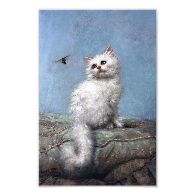 Kitten and Bee, Carl Kahler Fotodruck (Vorne)