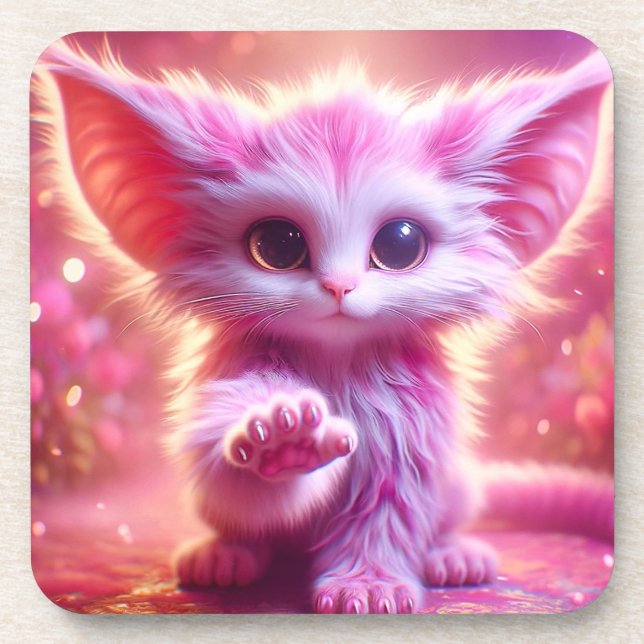 Kitten Art Getränkeuntersetzer (Vorderseite)