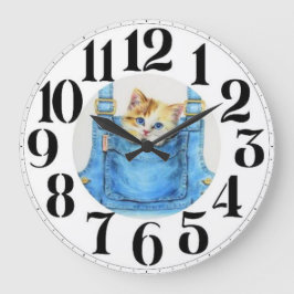 Kitten auf der Uhr