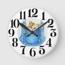 Kitten auf der Uhr