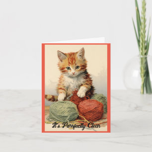 Kitten Avec Fer Carte de voeux Anniversaire