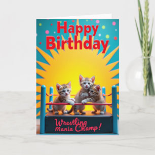 Kitten Birthday Mania Champ Karte