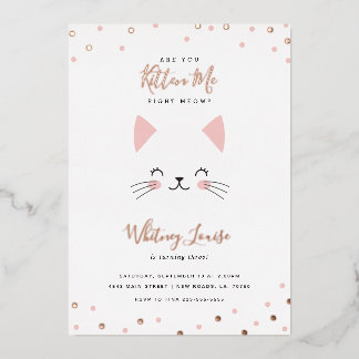 Kitten Birthday Party Folieneinladung