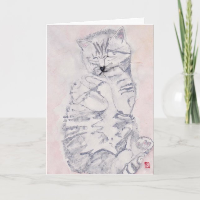 Kitten Card von Karen Poppy Karte (Vorderseite)