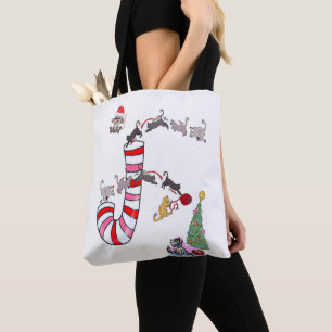 Kitten Cat Meow Mice Noël Sacs fourre-tout femmes