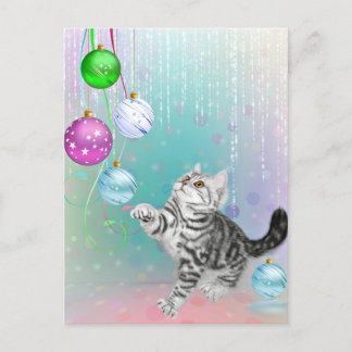 Kitten Christmas Feiertagspostkarte