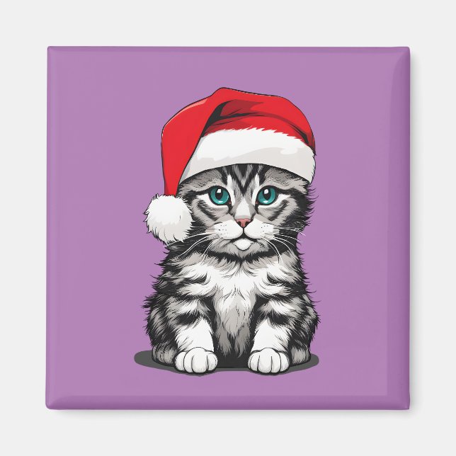 Kitten Christmas Magnet (Vorne)