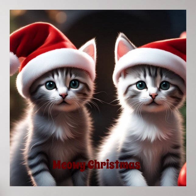 Kitten Christmas Poster (Vorne)