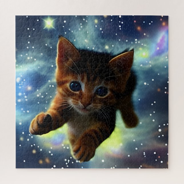 Kitten Courir Dans L'Espace Jigsaw Puzzle (Vertical)
