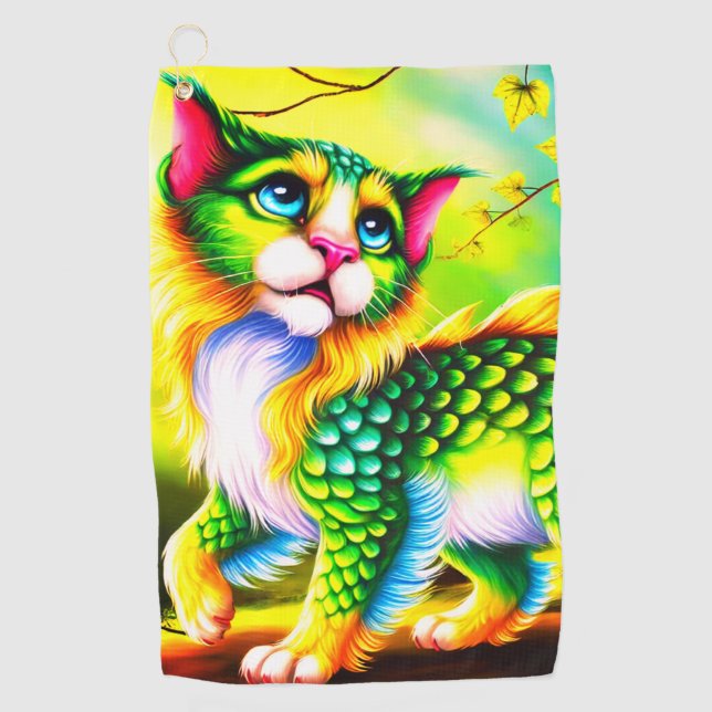 Kitten Creature Golfhandtuch (Vorderseite)