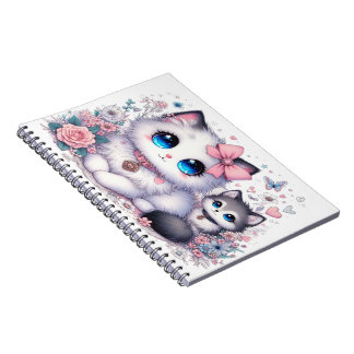 Kitten Cuteness Overload: funkelnde Mit Augen Katz Notizblock