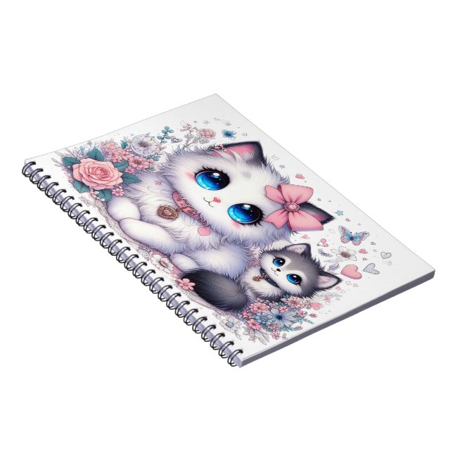 Kitten Cuteness Overload: funkelnde Mit Augen Katz Notizblock (Rechte Seite)