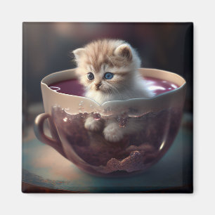 Kitten dans un teup - aimant chat
