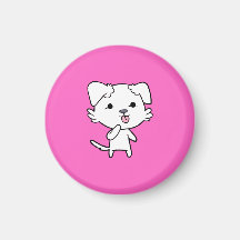 Kitten Dog Magnet - Rosa