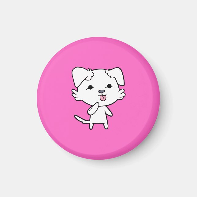 Kitten Dog Magnet - Rosa (Vorne)