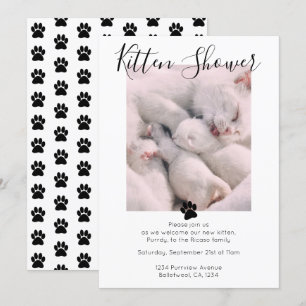 Kitten Dusche Niedliche Personalisierte Katze Adop Einladung