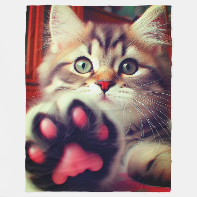 Kitten Fleecedecke (Vorderseite)