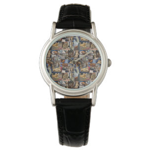Kitten Foto Collage, Ladys Wristwatch Armbanduhr