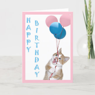 Kitten Geburtstagskarte Karte