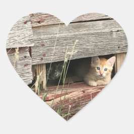 Kitten Heart Sticker
