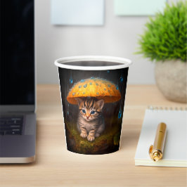 Kitten im Regen Pappbecher