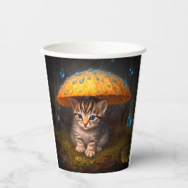Kitten im Regen Pappbecher