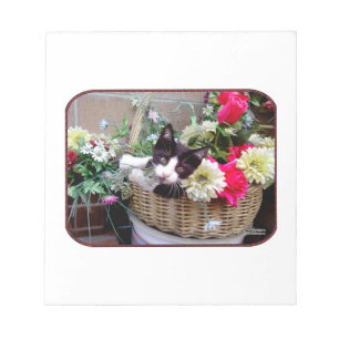 Kitten in a Basket Notizblock