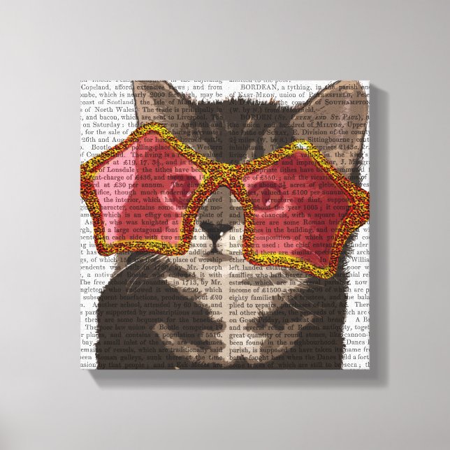 Kitten in der Star-Sonnenbrille Leinwanddruck (Vorderseite)