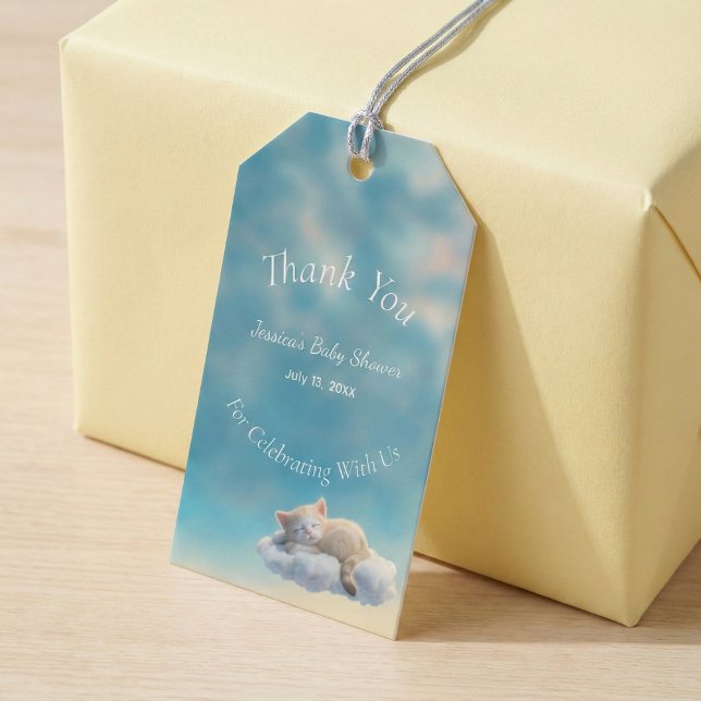 Kitten in der Wolkendusche Geschenkanhänger (Von Creator hochgeladen)