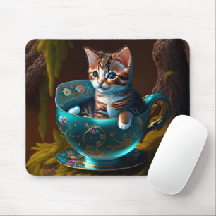 Kitten in einem Teacup (Baby animal) Mousepad