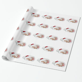 Kitten in Weihnachtsmannmütze Geschenkpapier