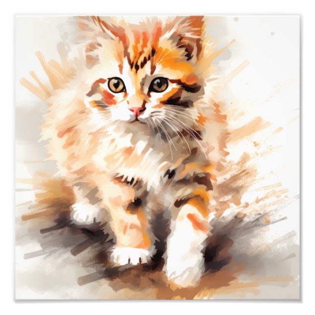 Kitten Kinderzimmer & Kinderzimmer Print Fotodruck (Vorne)