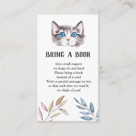Kitten Kitty Cat Baby Dusche bringen Sie ein Buch Begleitkarte