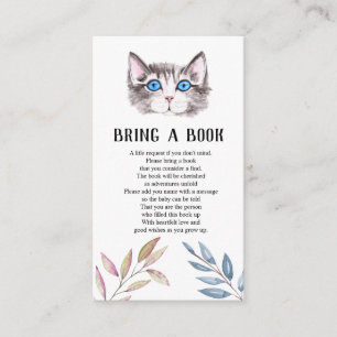 Kitten Kitty Cat Baby Dusche bringen Sie ein Buch Begleitkarte