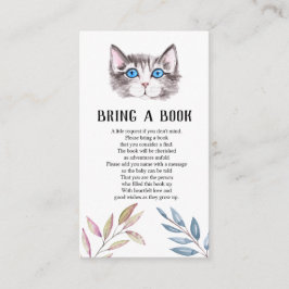 Kitten Kitty Cat Baby Dusche bringen Sie ein Buch Begleitkarte