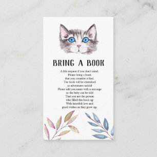 Kitten Kitty Cat Baby Dusche bringen Sie ein Buch Begleitkarte