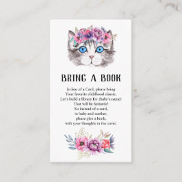 Kitten Kitty Cat Baby Dusche bringen Sie ein Buch Begleitkarte