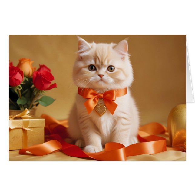 Kitten Liebe Tender Romantisches Geschenk (Vorderseite (Horizontal))