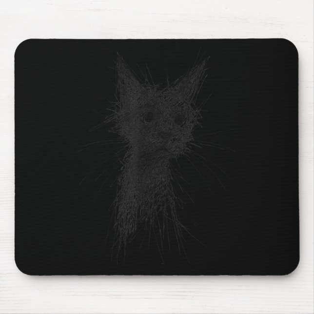 Kitten Lover Abstract Scribble Art Cute Cat Cat  Mousepad (Vorne)