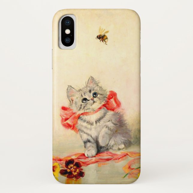 Kitten mit einem roten Band Case-Mate iPhone Hülle (Rückseite)