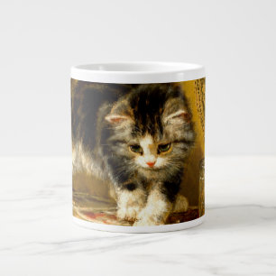 Kitten mit Farbe und Pinsel Jumbo-Tasse