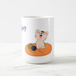 Kitten mit Wool Ball Kaffeetasse