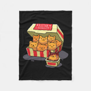 Kitten Nuggets Food Pub Cat Lover Geschenk Hühnche Fleecedecke