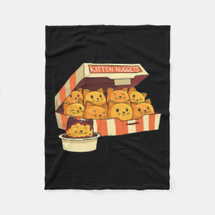 Kitten Nuggets Funny Cats und Chicken Nuggets Lieb Fleecedecke